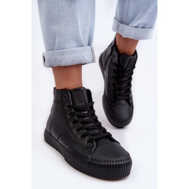 Baskets isolées pour femmes avec fermeture éclair noir Big Star MM274020 le noir 1