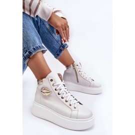 Baskets hautes zippées pour femmes Lemar blanches Katerin 2 Baskets hautes zippées pour femmes Lemar blanches Katerin 2