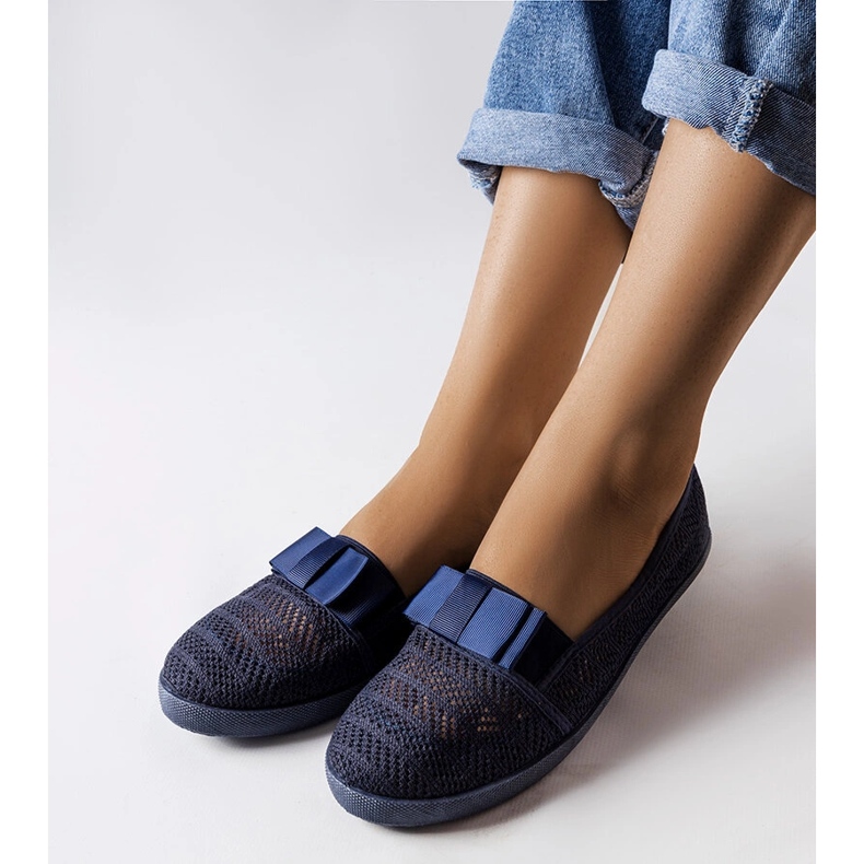 Baskets ajourées Zorda bleu marine 1