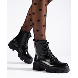 TRENDI Travailleurs avec fermeture éclair ornée noir 1