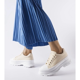 Baskets beiges à plateforme haute Kari 1 Baskets beiges à plateforme haute Kari 1