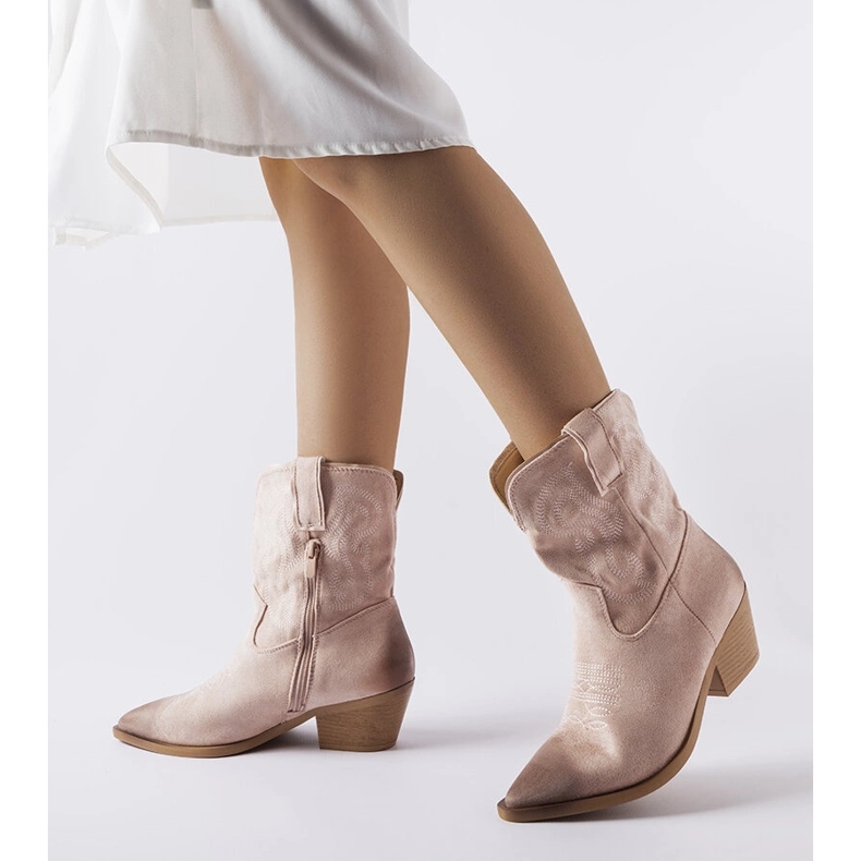 Santiags roses classiques Ernestine 1 Santiags roses classiques Ernestine 1