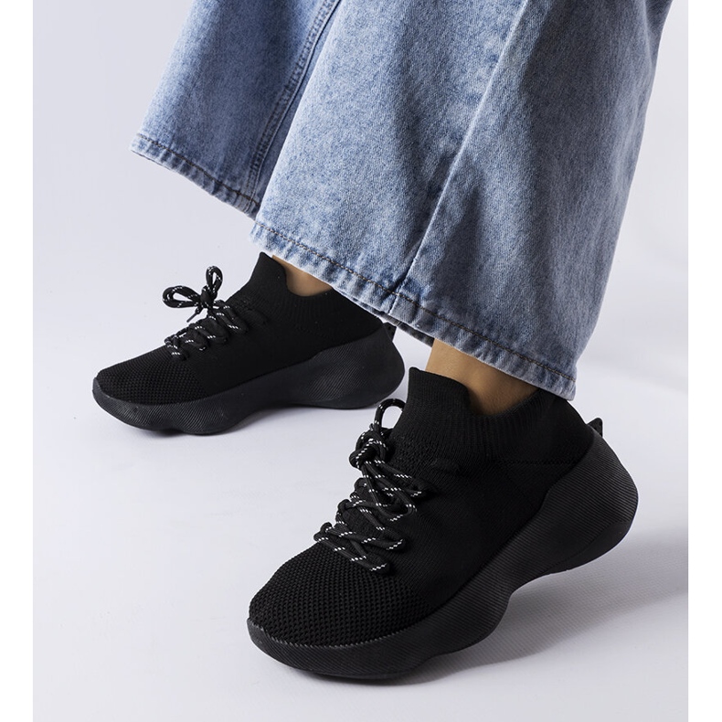 Chaussures de sport Lavallée en tissu noir le noir 1