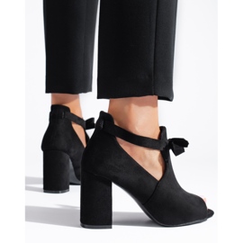 W. Potocki Bottes en daim pour femmes de printemps de Potocki noir 1