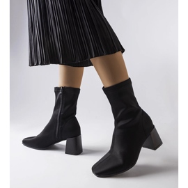 Bottines en satin noir Laforgen le noir 1