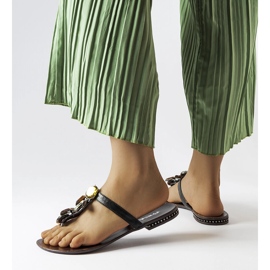 Tongs élégantes noires de Zarattini le noir 1
