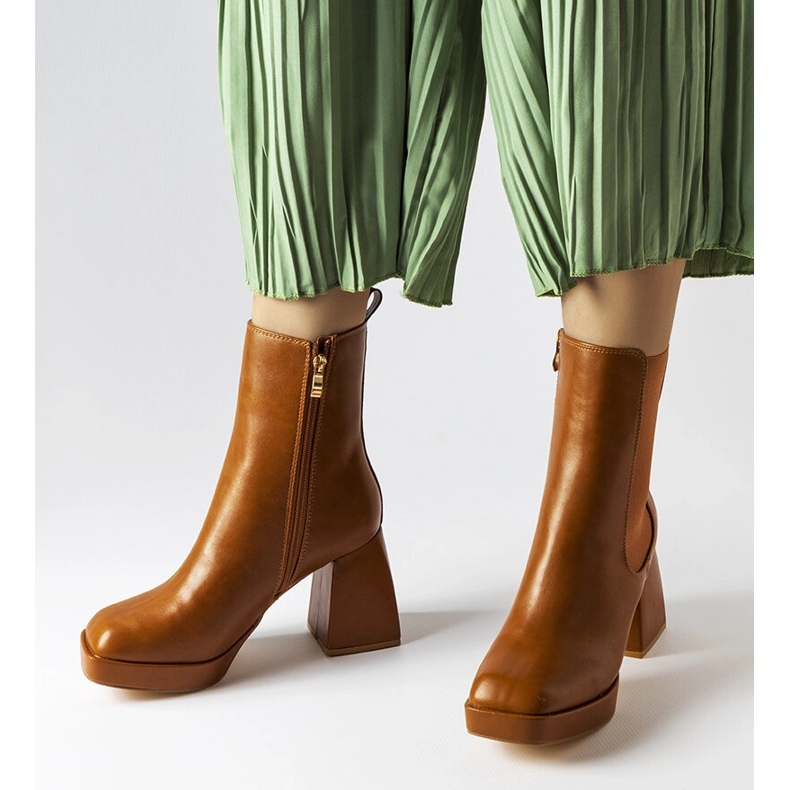 Bottes marron à gros talons Watson brun 1 Bottes marron à gros talons Watson brun 1