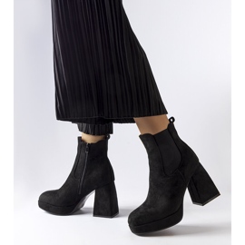 Bottines Province en éco-daim noir le noir 2