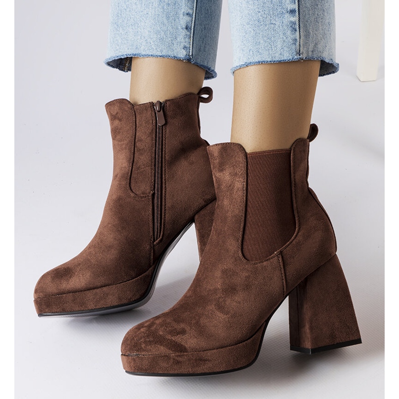 Bottes Province en éco-daim marron brun 1