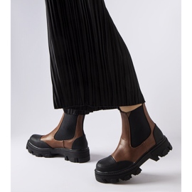 Bottines à enfiler marron de Sibyla brun 1 Bottines à enfiler marron de Sibyla brun 1