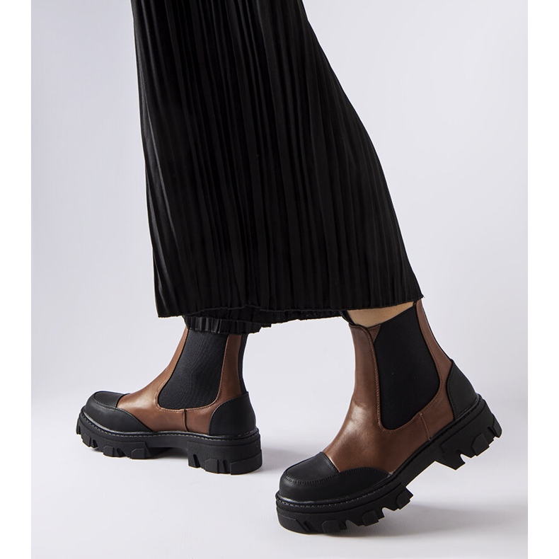 Bottines à enfiler marron de Sibyla brun 1 Bottines à enfiler marron de Sibyla brun 1