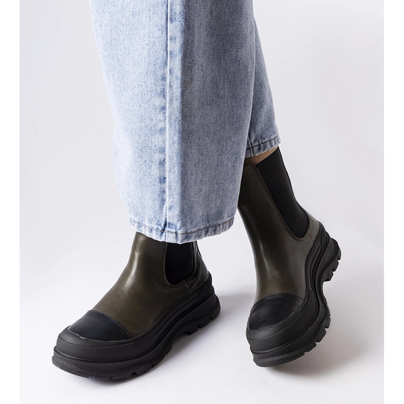 Bottines à plateforme vertes Bellucci 2