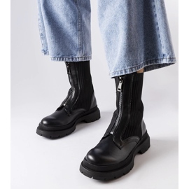 Bottes chaussettes noires de Napolitani le noir 1