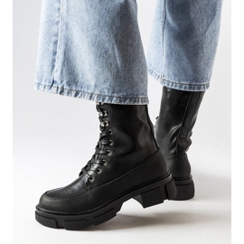 Bottes de travail noires Lori avec une semelle plus épaisse le noir 2