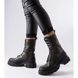 Bottes de travail vertes avec une semelle plus épaisse de Lori 2