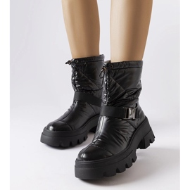Bottes de neige laquées noires Ambretta 1