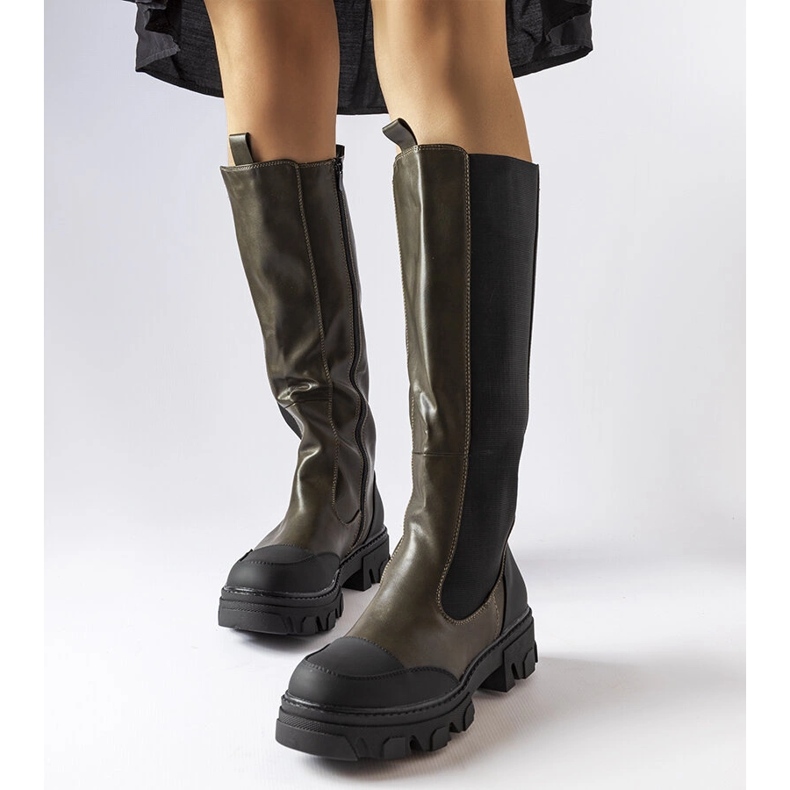 Bottes hautes vertes Pasquale 1