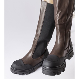 Bottes hautes Pasquale marron brun 1