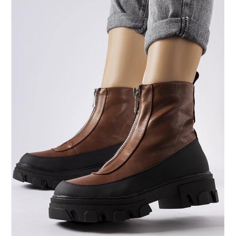 Inna Bottines épaisses marron de Morley brun 1 Inna Bottines épaisses marron de Morley brun 1