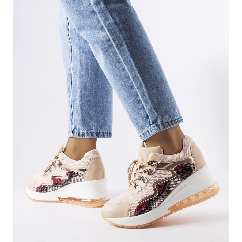 Inna Baskets compensées roses de Dajdla 1