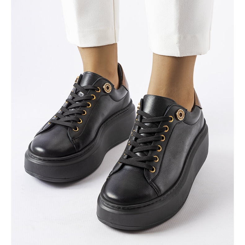 Derbies beiges LS5379 Taupe le noir 2