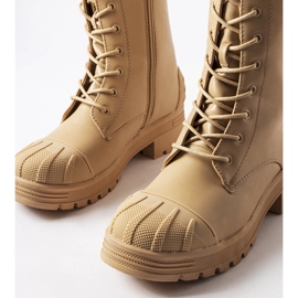 Bottes de travail beiges à semelle plus épaisse de Manara 1