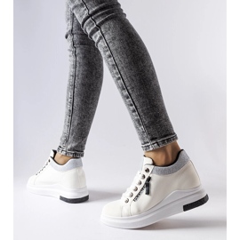 Inna Baskets compensées blanches Birmingham 1