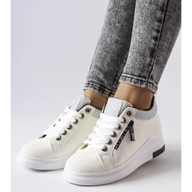 Inna Baskets compensées blanches Birmingham 2