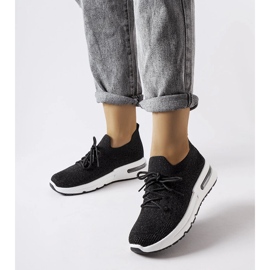 Inna Baskets noires ornées d'un fil Randolph brillant 1