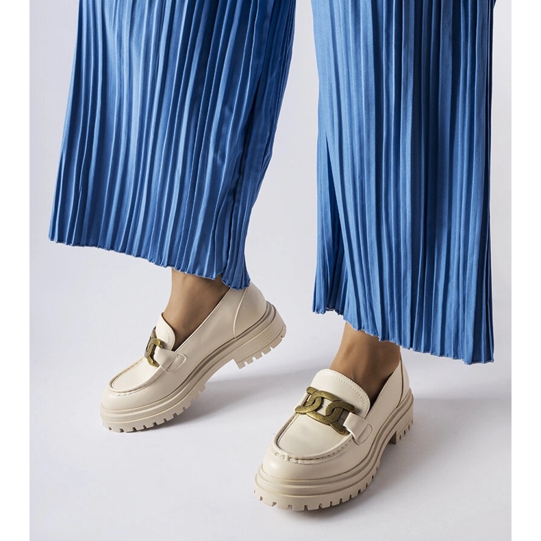 Inna Mocassins beiges ornés d'une boucle Schlanders 1