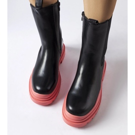 Bottines noires à semelle colorée de Delebio le noir 2