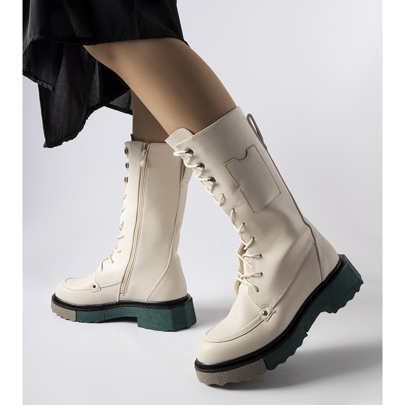 Bottes hautes beiges de Nebida 1 Bottes hautes beiges de Nebida 1