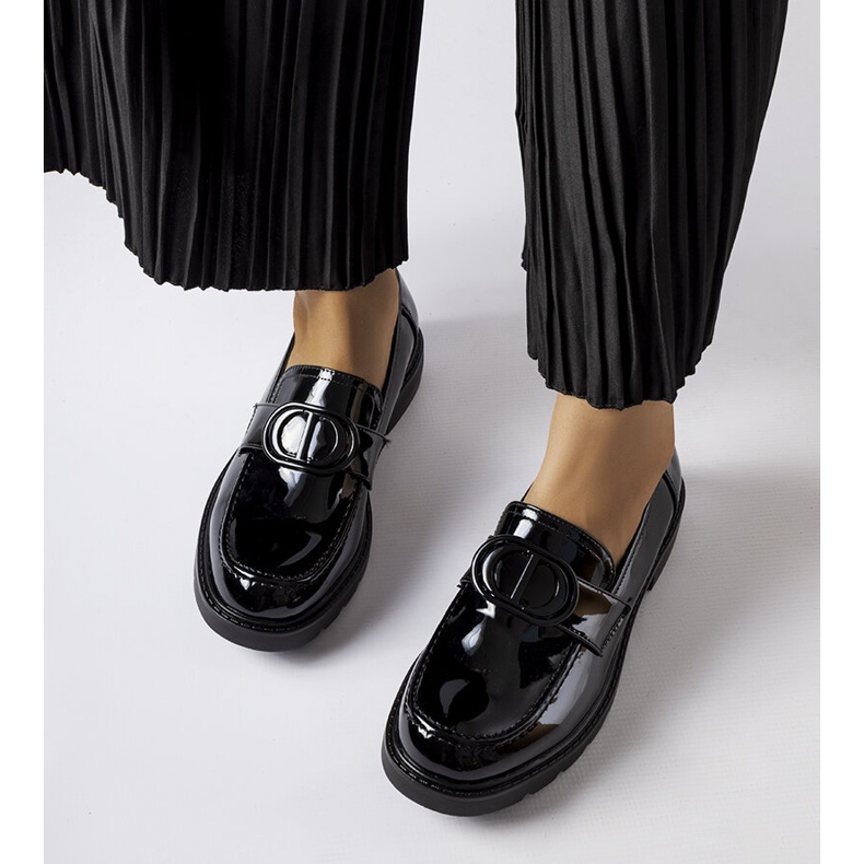 Inna Mocassins Scranton vernis noirs 1