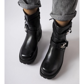Bottines épaisses noires d'Enrico le noir 1