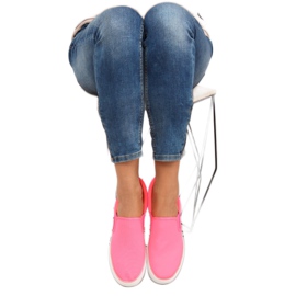 Slipons sur semelle double GF-41 Fluorescent Red rose 1