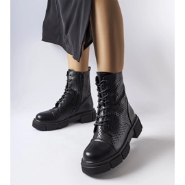 Bottines ajourées noires Corpus le noir 1
