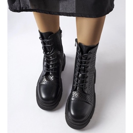 Bottines ajourées noires Corpus le noir 2