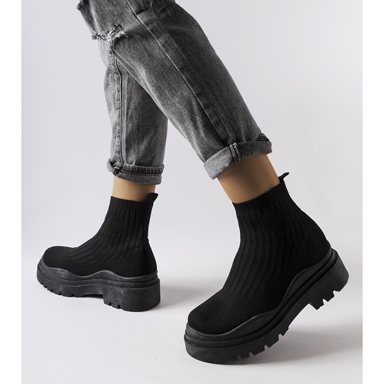 Baskets montantes noires Marks le noir 1