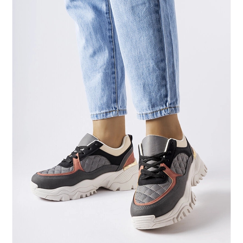 Inna Baskets grises avec empiècements colorés d'Esquibel 1