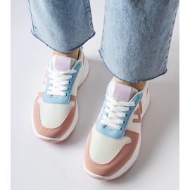 Inna Baskets blanches, roses et bleues de Teresio 1