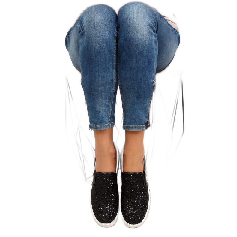 Slipony élégant et élégant 788-26 Noir le noir 1