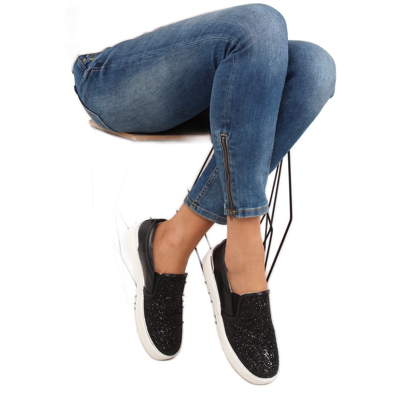 Slipony élégant et élégant 788-26 Noir le noir 2