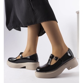 Inna Chaussures Karino laquées noires le noir 1