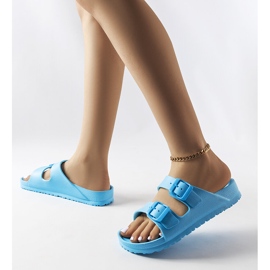 Inna Claquettes à boucle en caoutchouc bleu d'Eugene 2