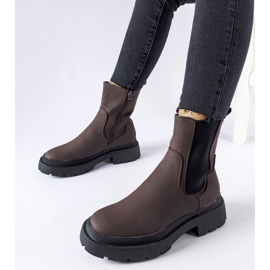 Bottines isolées massives marron de Banaudon brun 1
