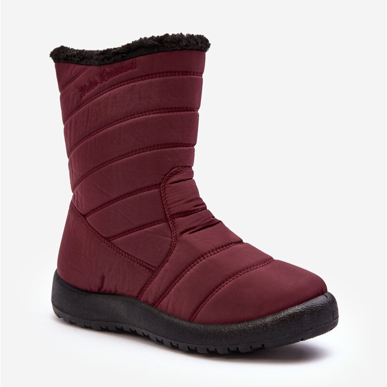 Bottes de neige isolées hautes pour femmes bordeaux Luxina rouge 1