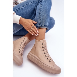 Baskets isolées à fermeture éclair pour femmes Beige Big Star MM274022 2 Baskets isolées à fermeture éclair pour femmes Beige Big Star MM274022 2