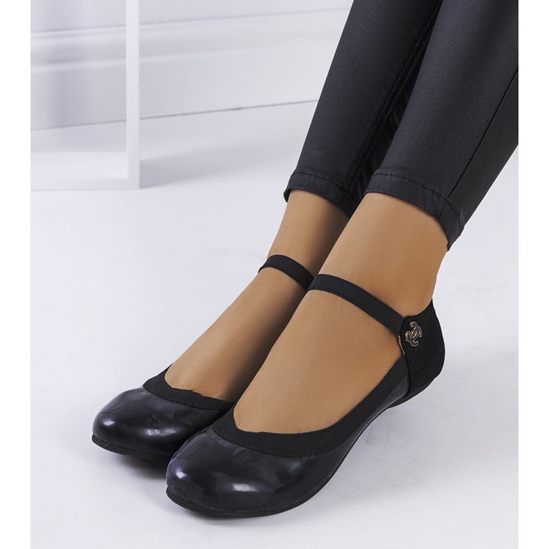 Ballerines noires à bande élastique Hari le noir 1