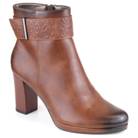 Bottines et plateforme isolées M.Daszyński W SAN26B marron brun 1