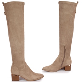 Cuissardes en daim beige femme eVento 6